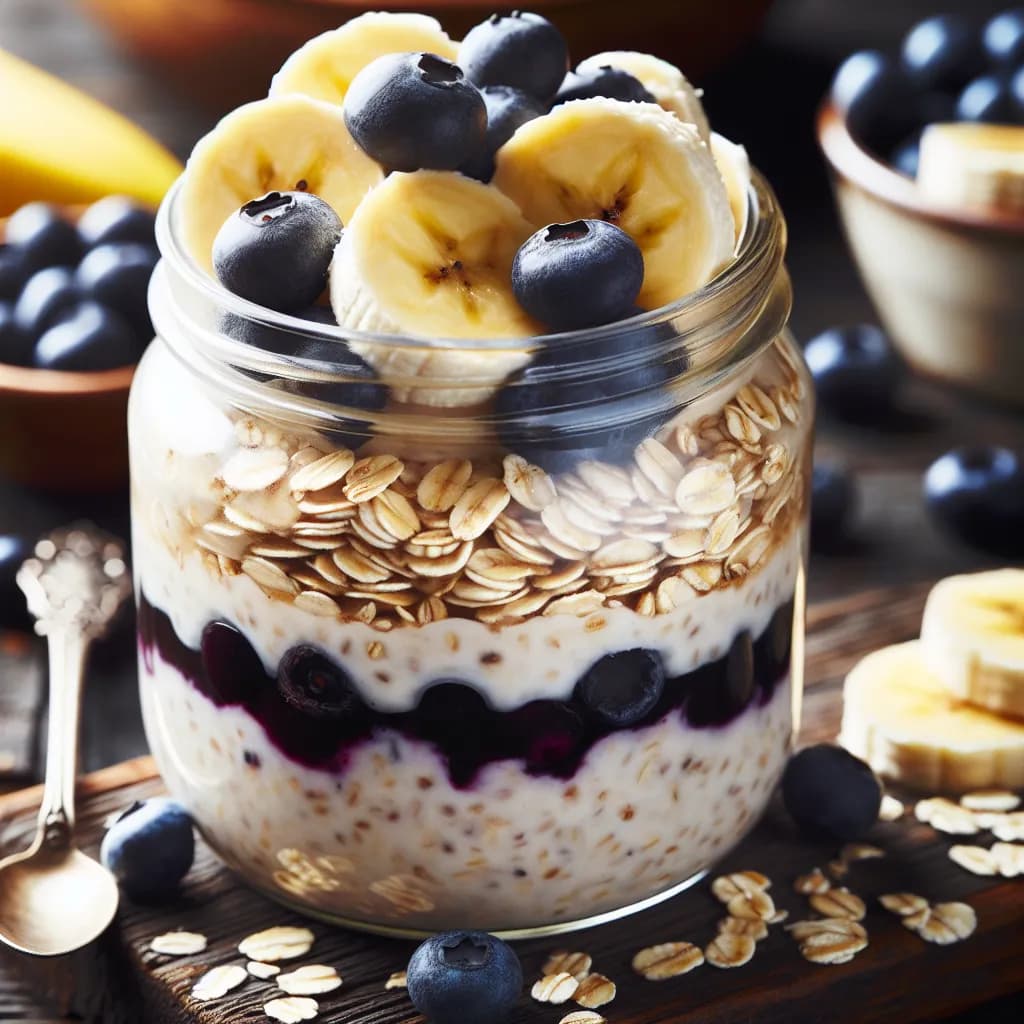 Banana Blueberry Overnight Oats