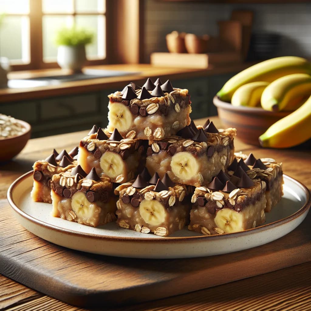 Banana Chocolate Oat Bars