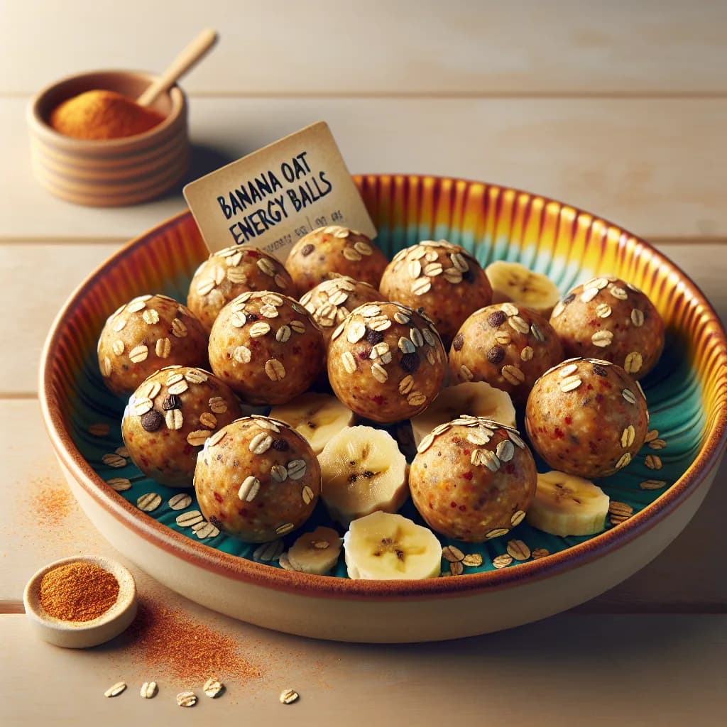 Banana Oat Energy Balls with a Kick