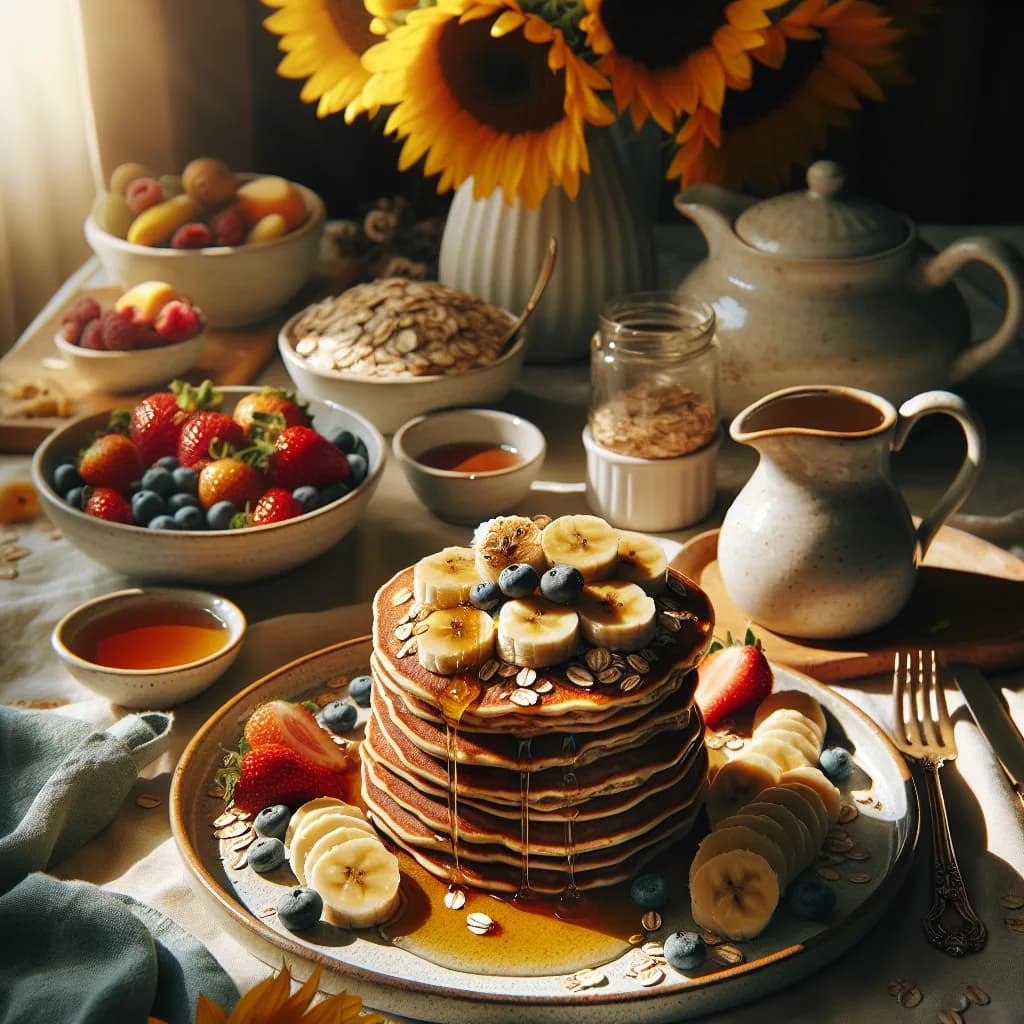 Banana Oat Pancakes