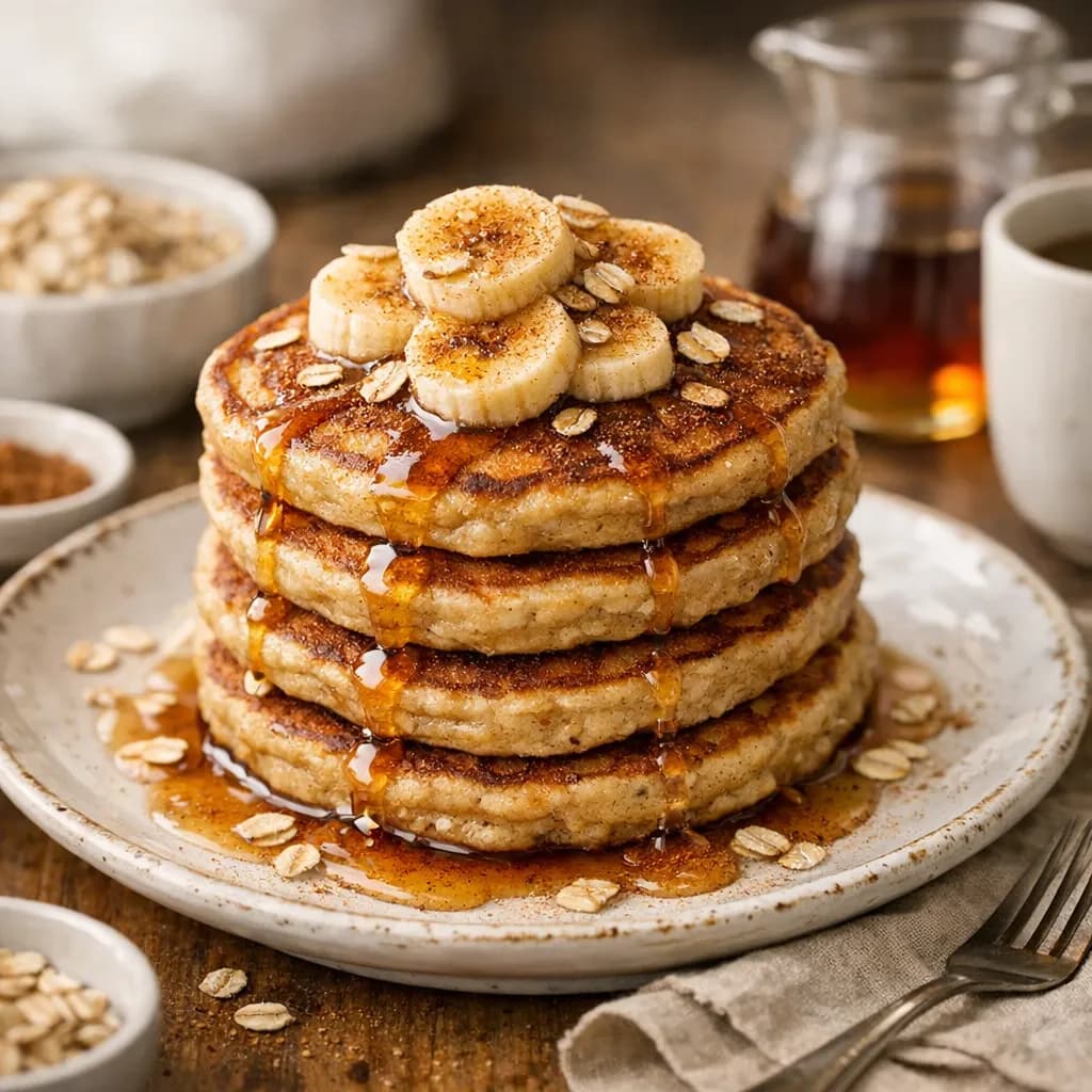 Banana Oat Pancakes