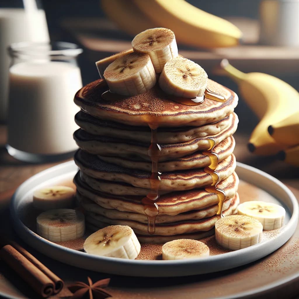 Banana Oatmeal Pancakes