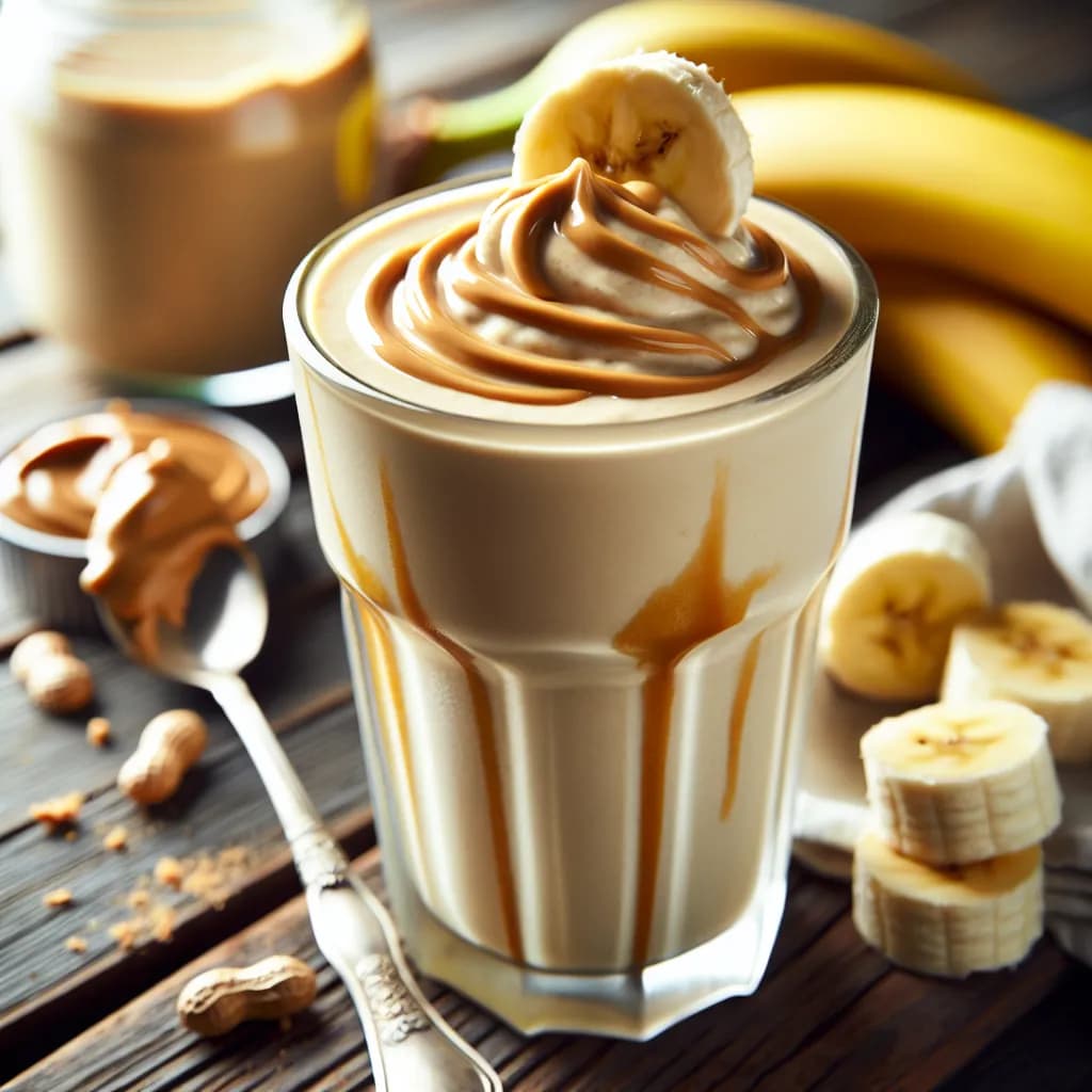 Banana Peanut Butter Milkshake