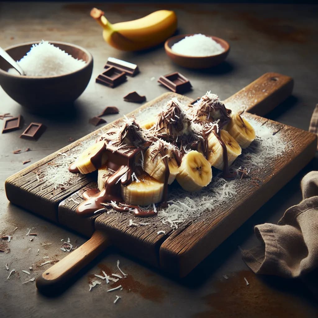 Banana com Chocolate e Coco