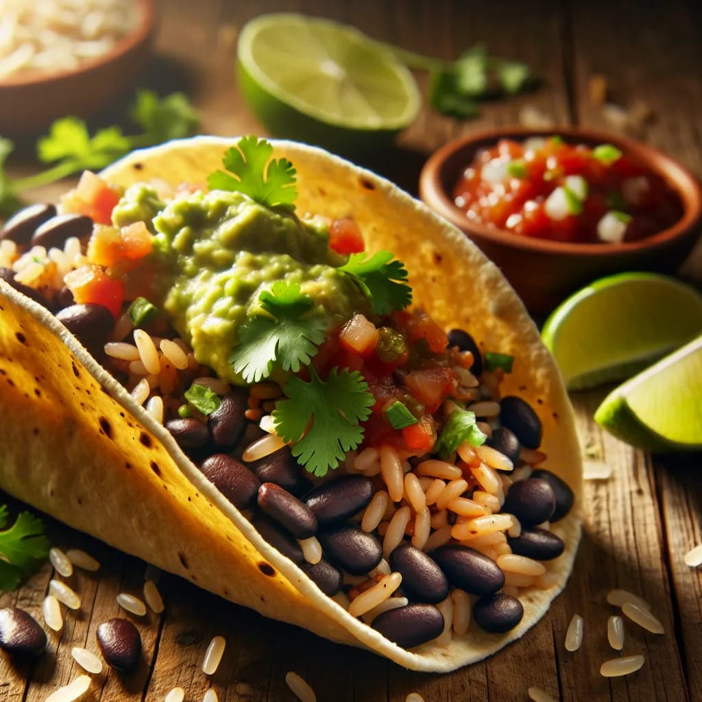 Bean and Rice Tacos