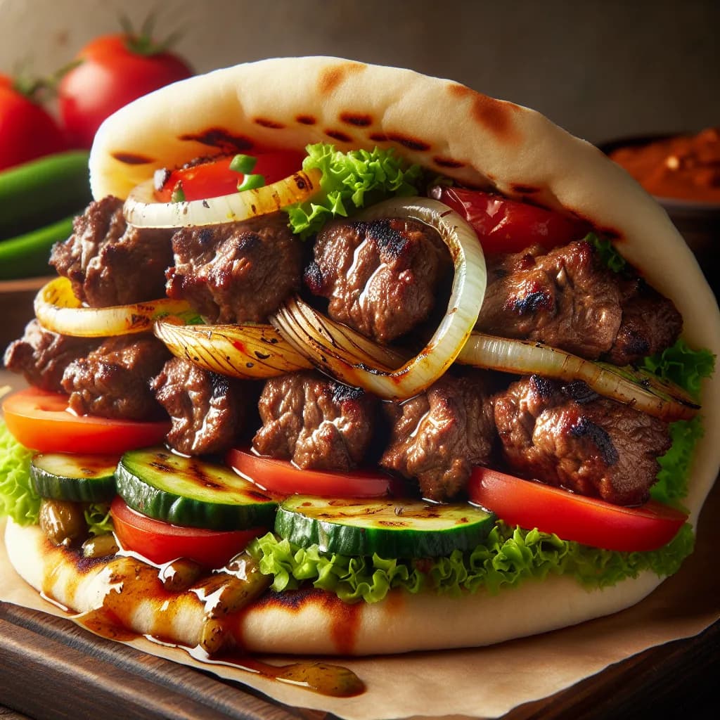 Beef Kofta Kebab Sandwich