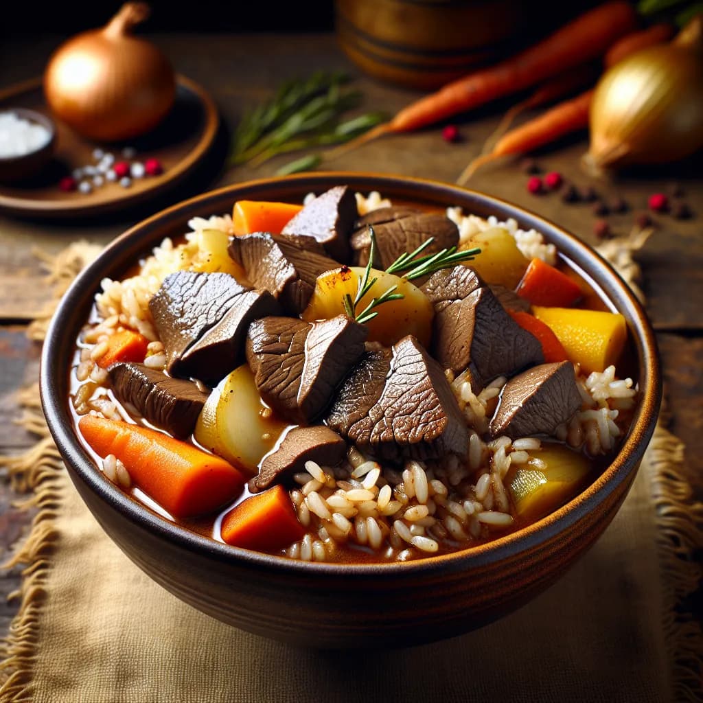 Beef Liver and Rice Stew