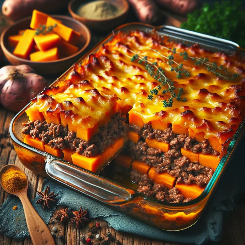 Beef Mince and Sweet Potato Bake