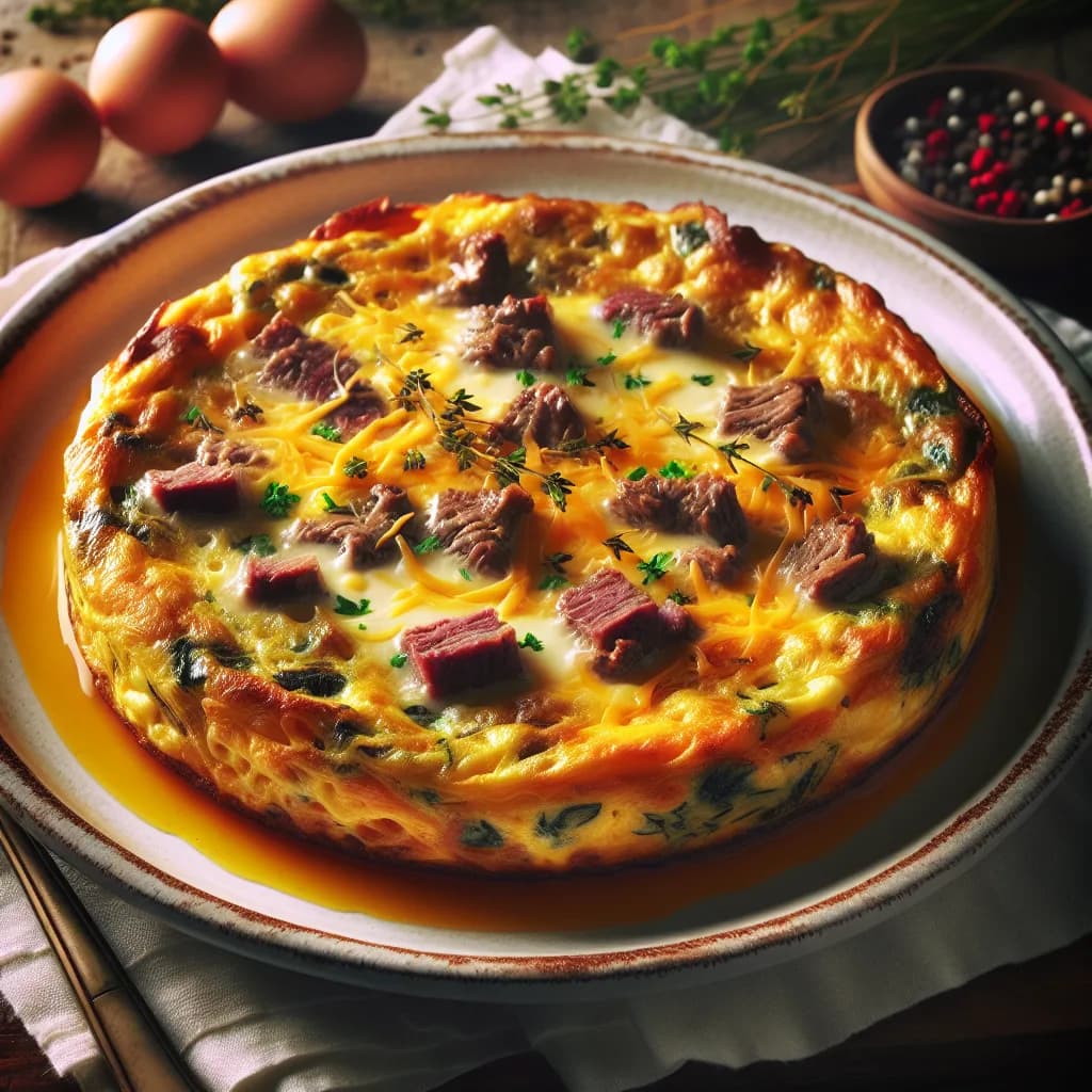 Beef and Cheese Frittata