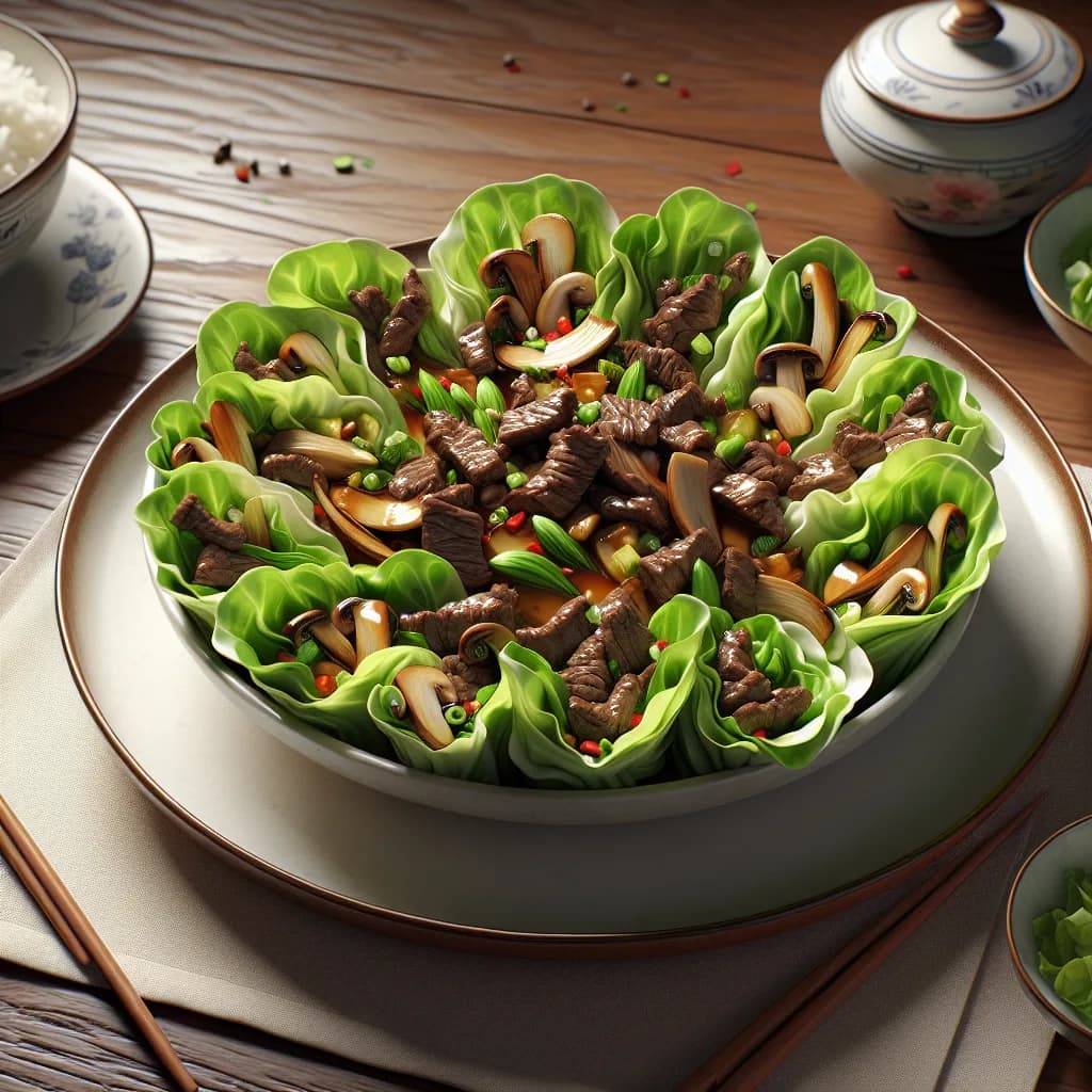 Beef and Mushroom Lettuce Wraps