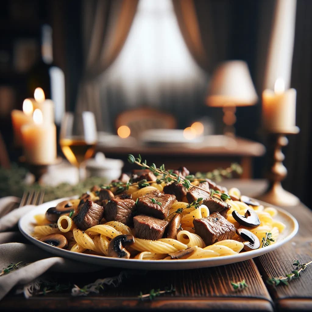 Beef and Mushroom Pasta