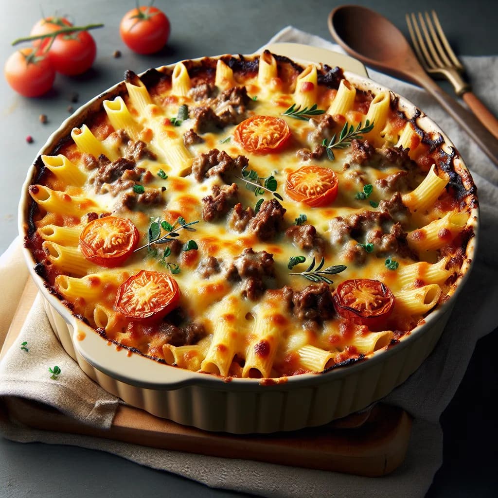 Beef and Tomato Pasta Bake