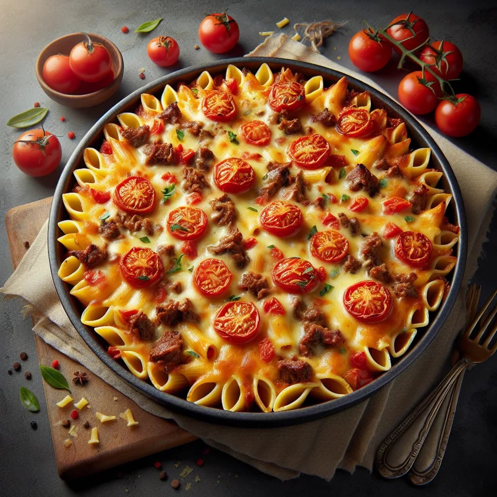 Beef and Tomato Pasta Bake