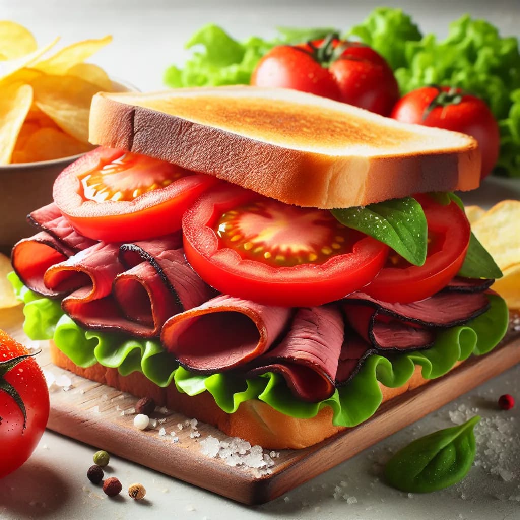 Beef and Tomato Sandwich
