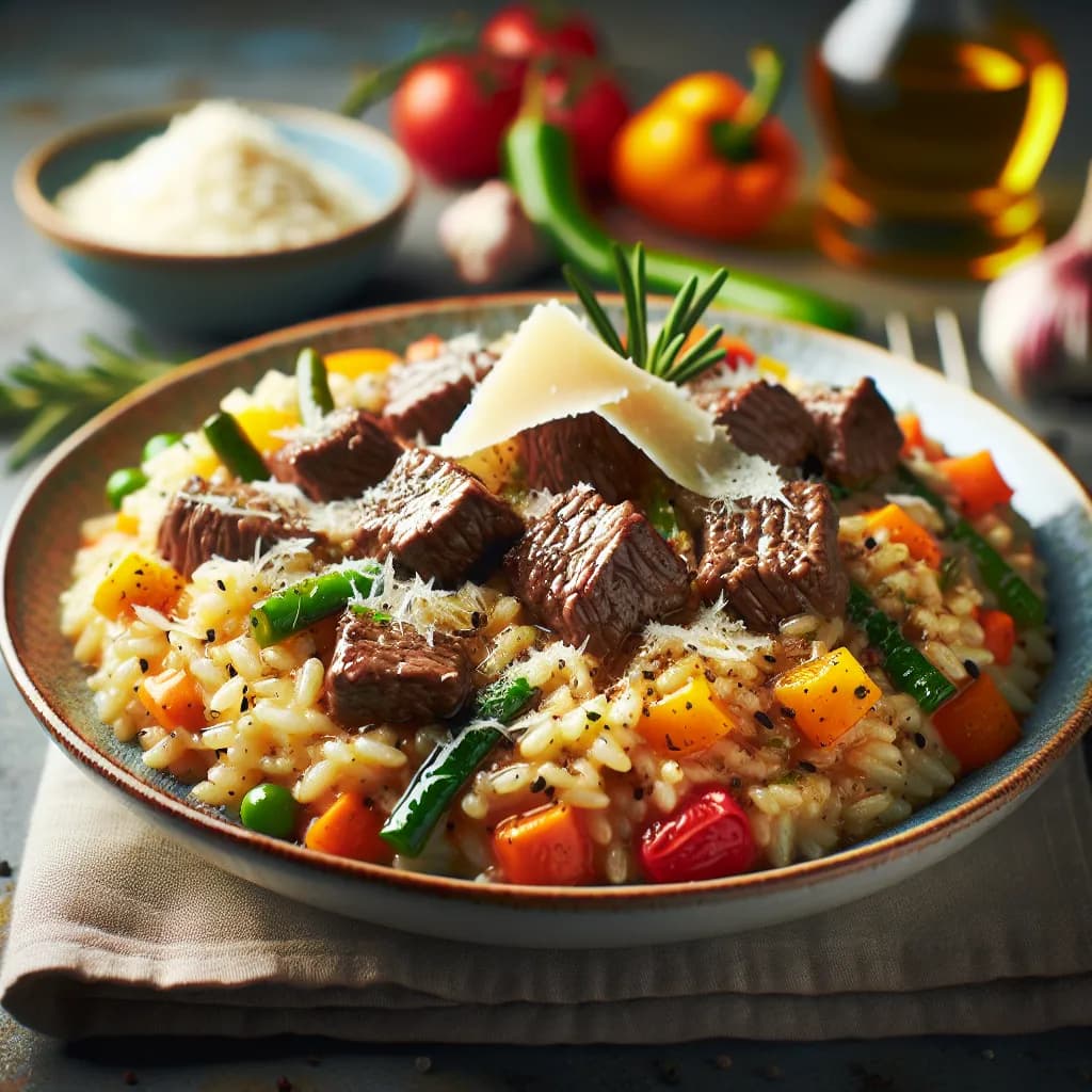 Beef and Vegetable Risotto