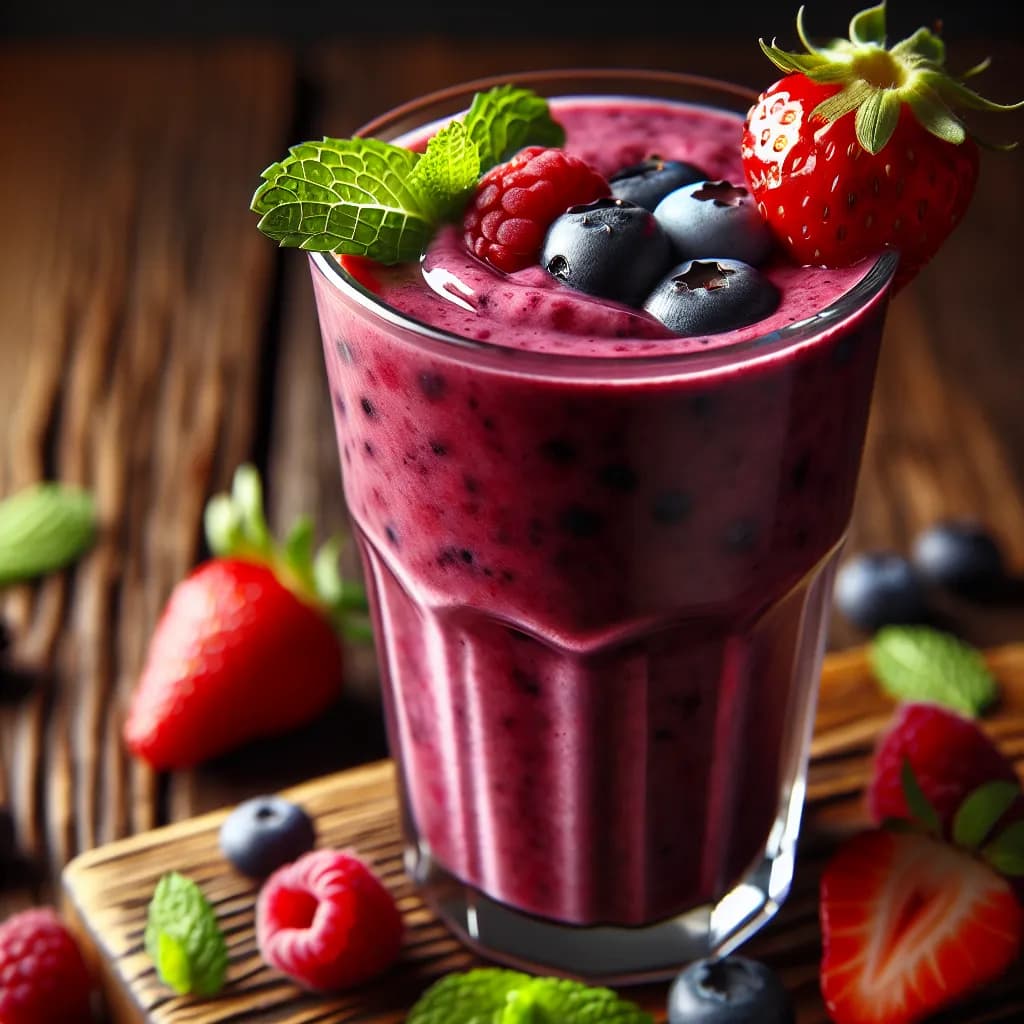 Beeren Smoothie mit Griechischem Joghurt