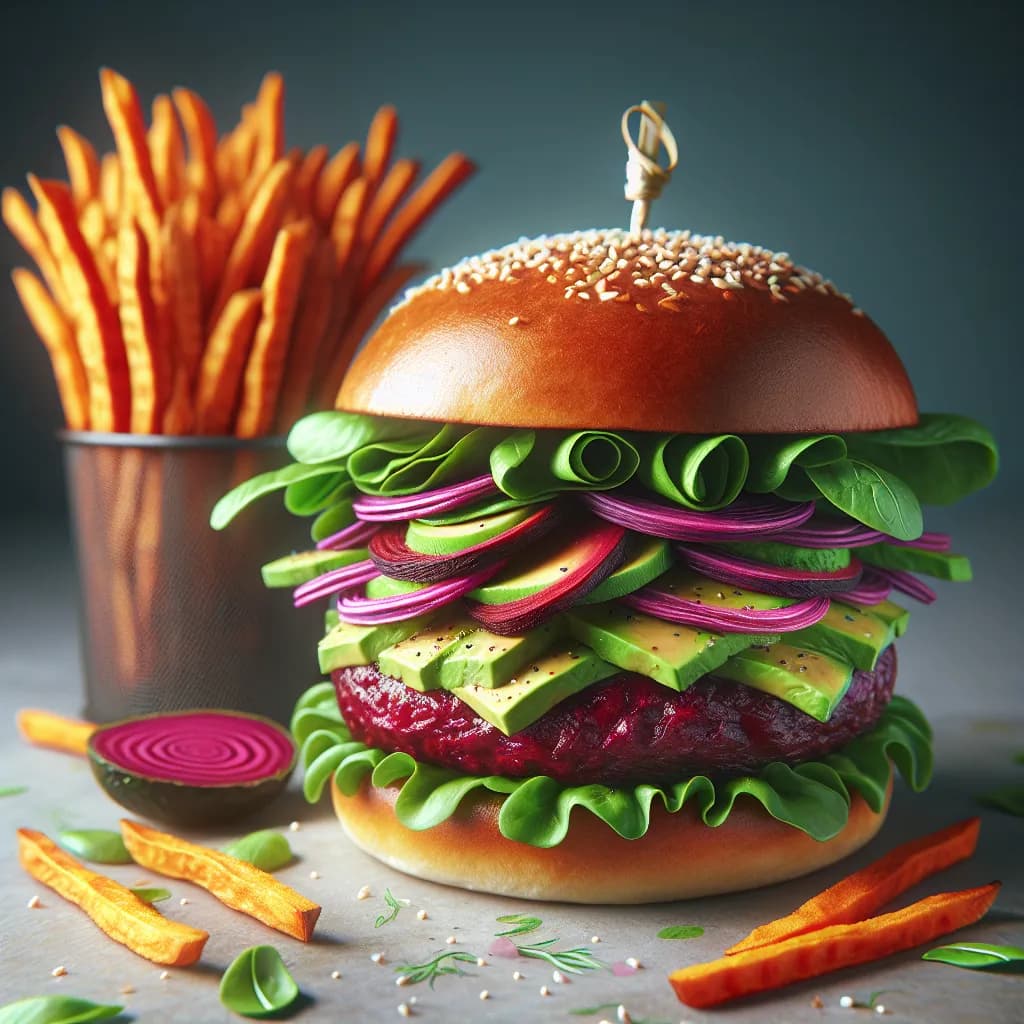 Beetroot and Avocado Burger
