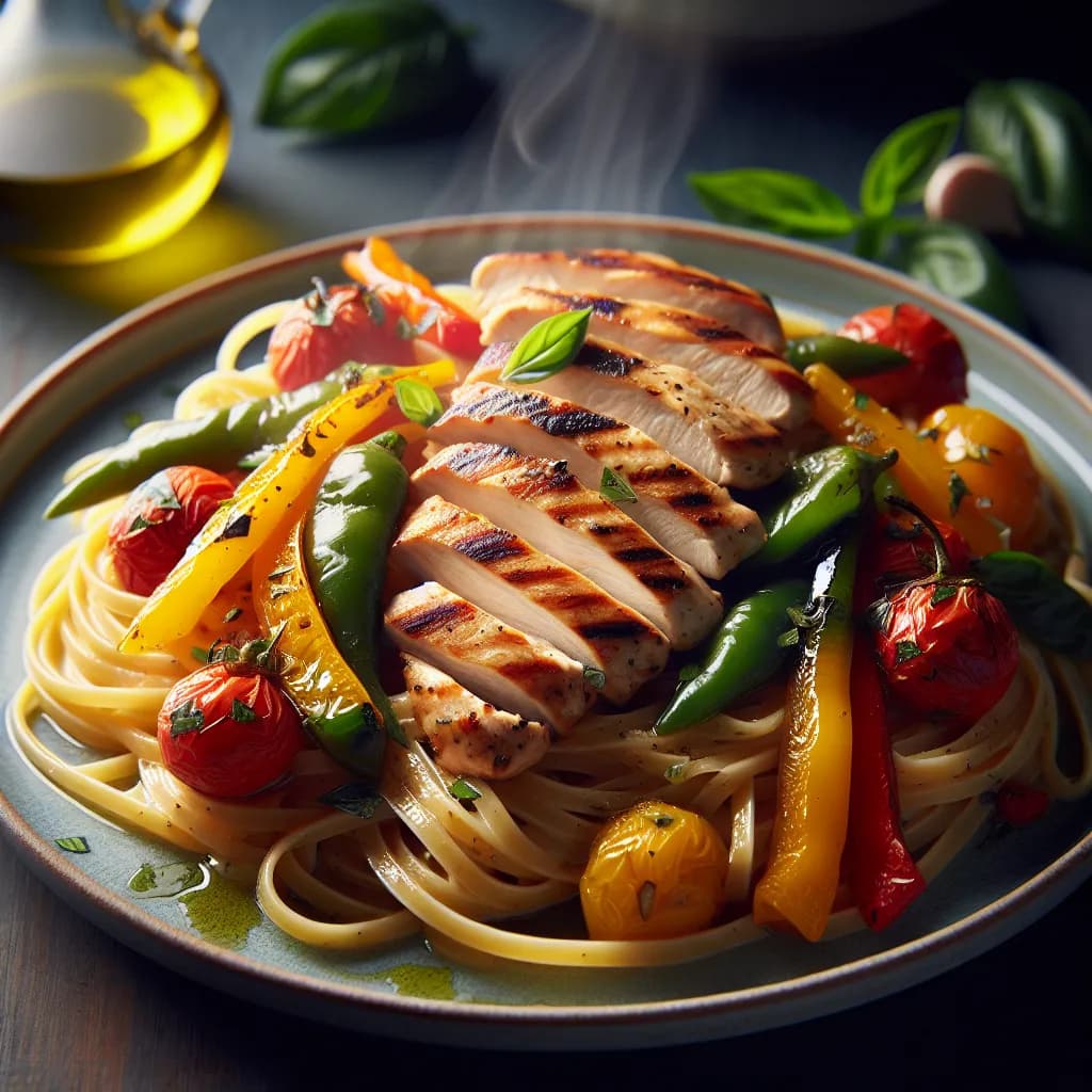Bell Pepper and Chicken Pasta