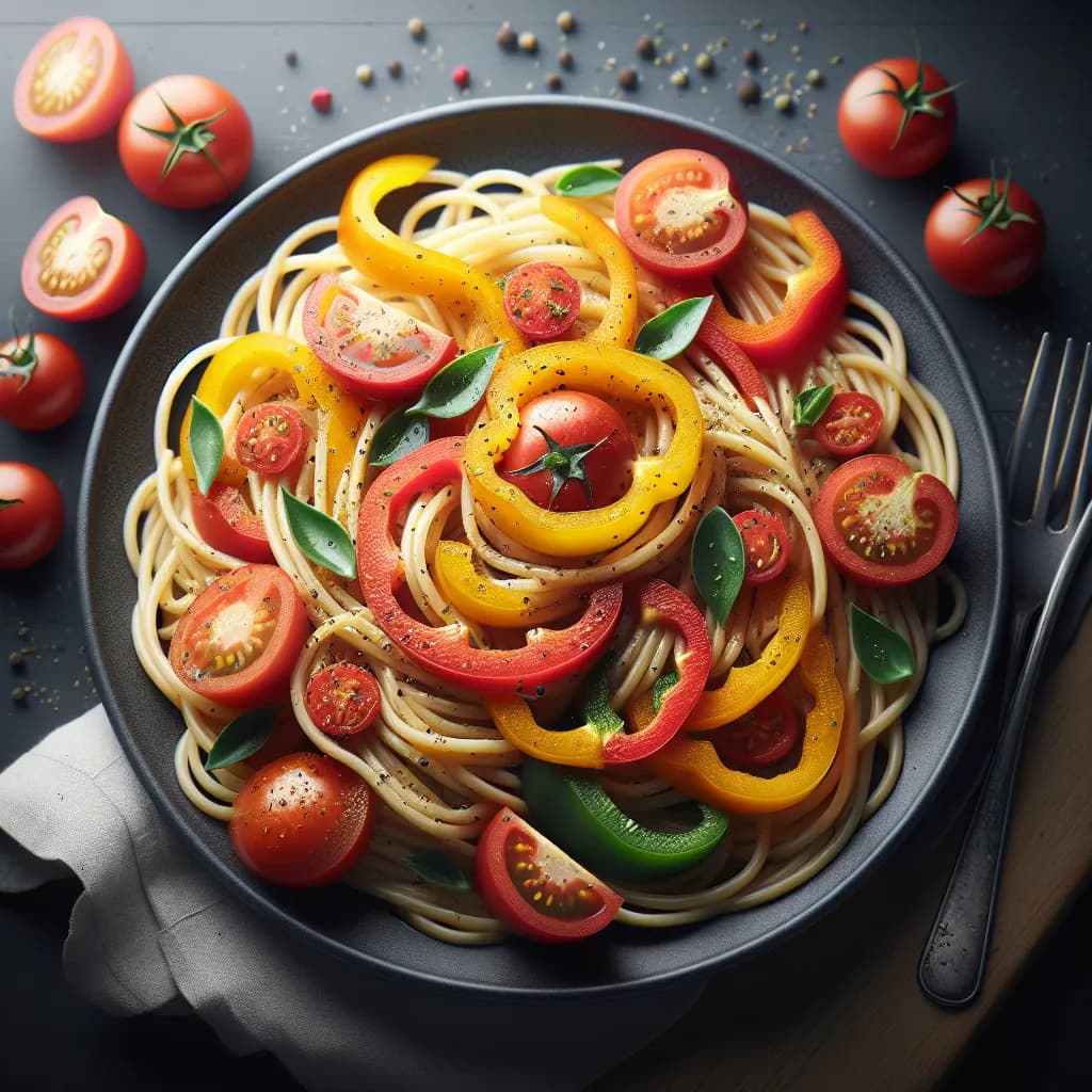 Bell Pepper and Tomato Pasta