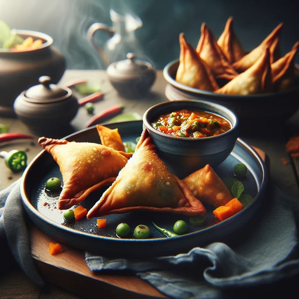 Bengali Samosa with Mixed Vegetables