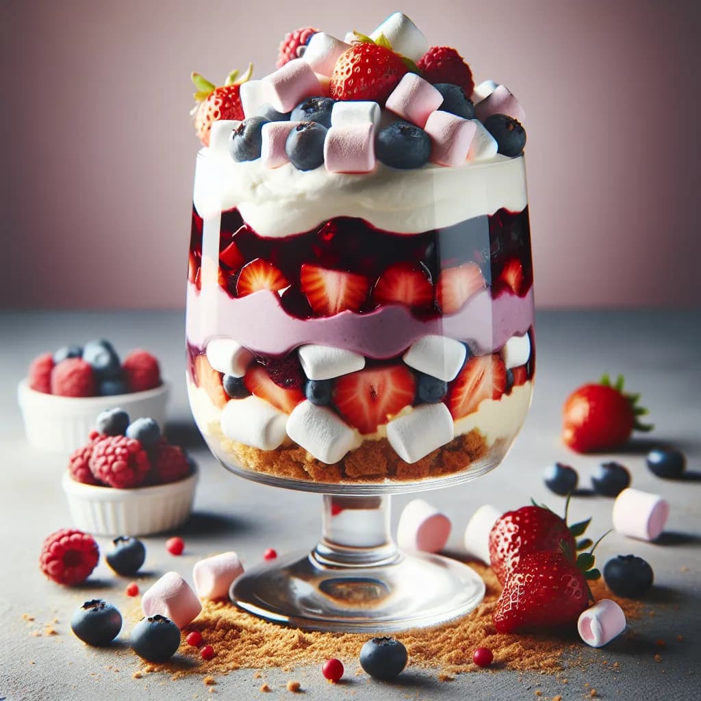 Berry Marshmallow Cheesecake Parfait