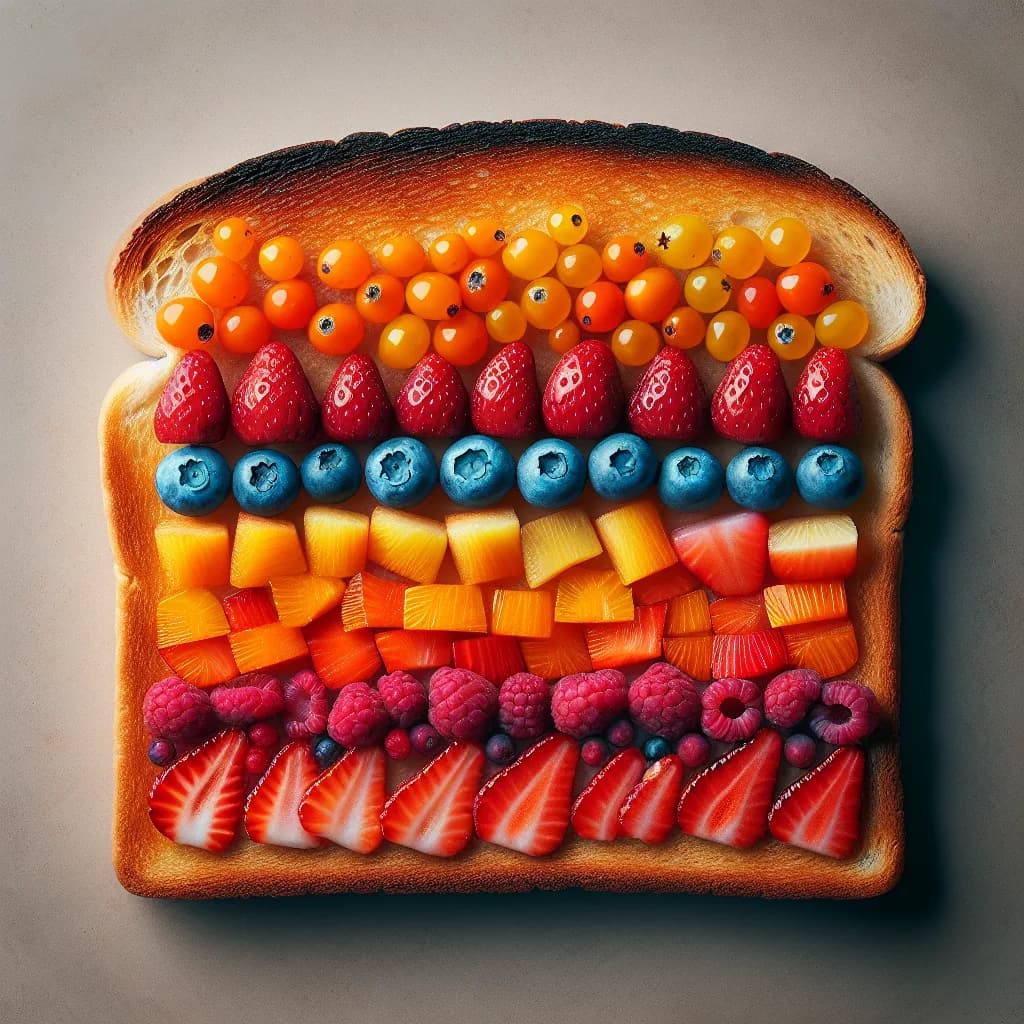 Berry Rainbow Toast