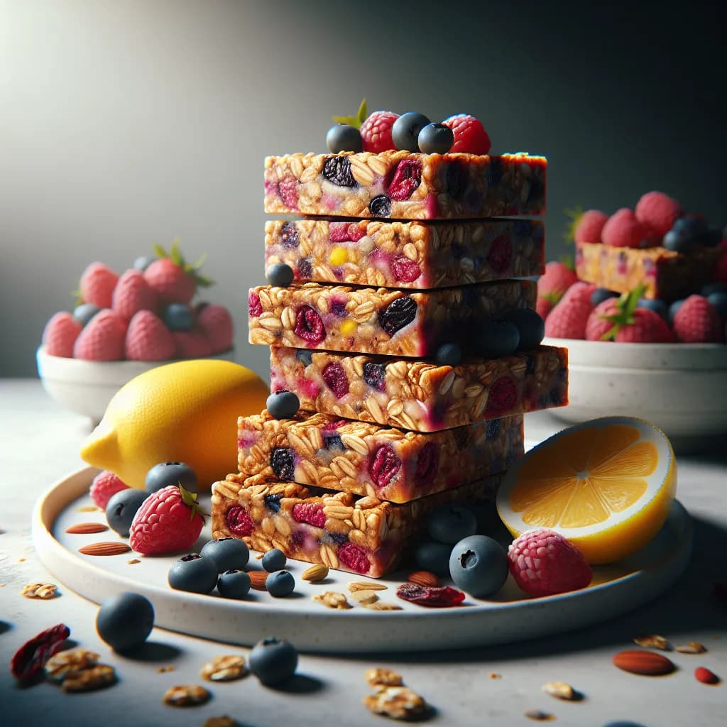 Berry Yogurt Baked Granola Bars