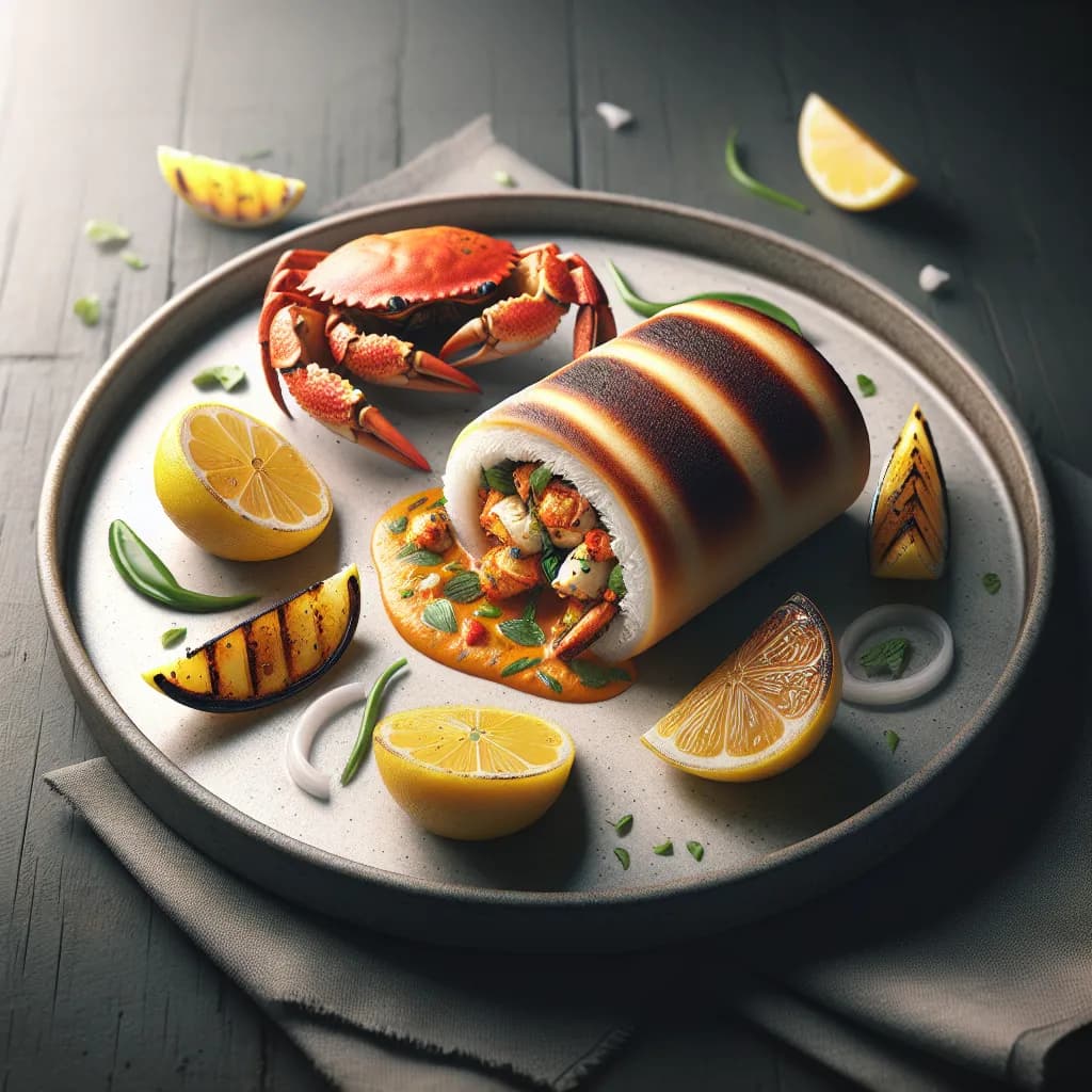 Bhetki Roll with Stuffed Masala Crab