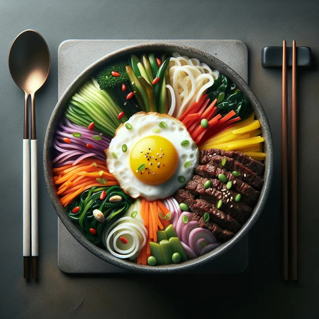 Bibimbap mit Rindfleisch