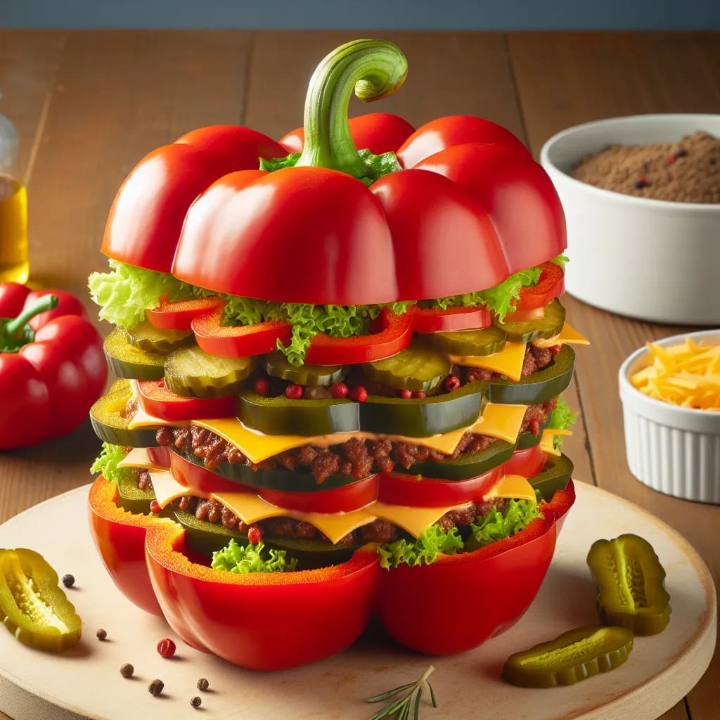 Big Mac Stuffed Peppers
