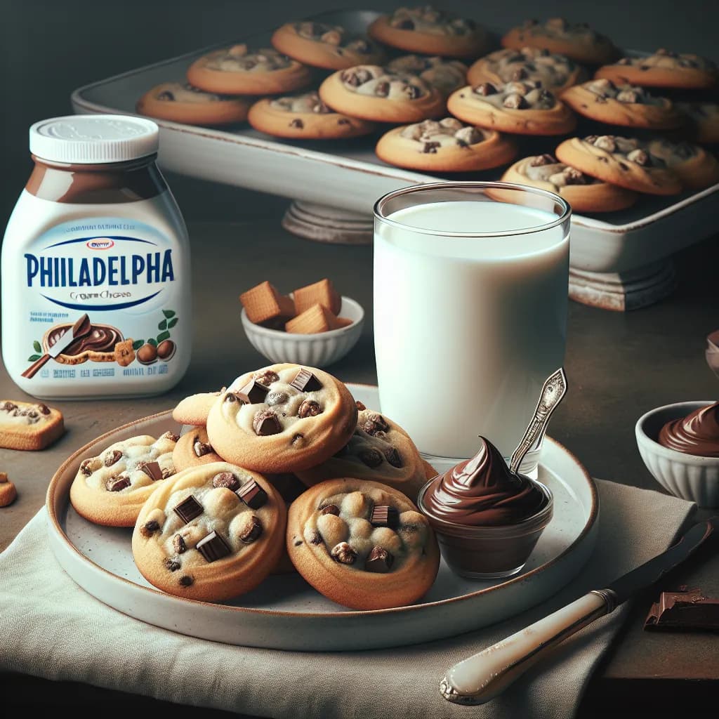 Biscotti al Philadelphia e Nutella