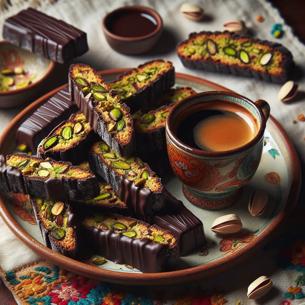 Biscotti al Pistacchio e Cioccolato Fondente