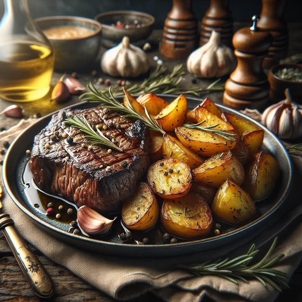 Bistecche di Manzo al Forno con Patate