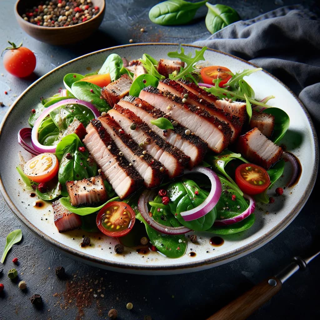 Black Pepper Pork Belly Salad