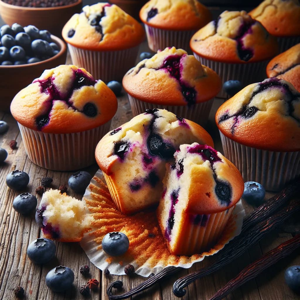 Blaubeer-Vanille-Muffins