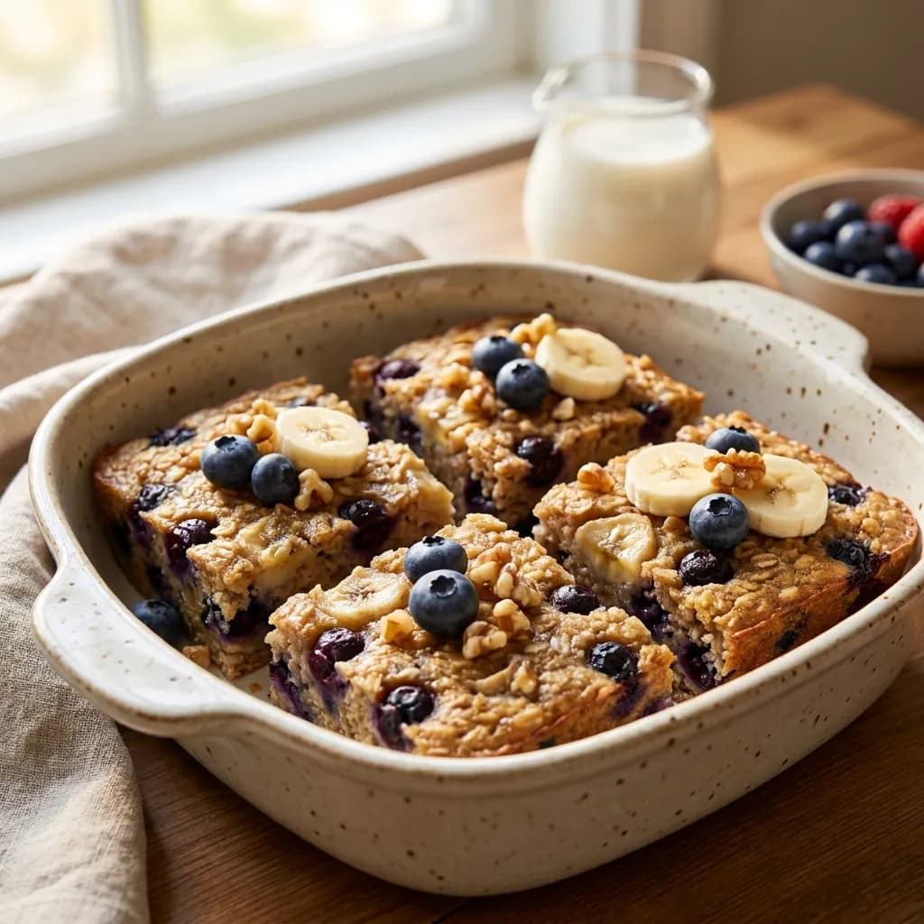 Blueberry Banana Baked Oatmeal