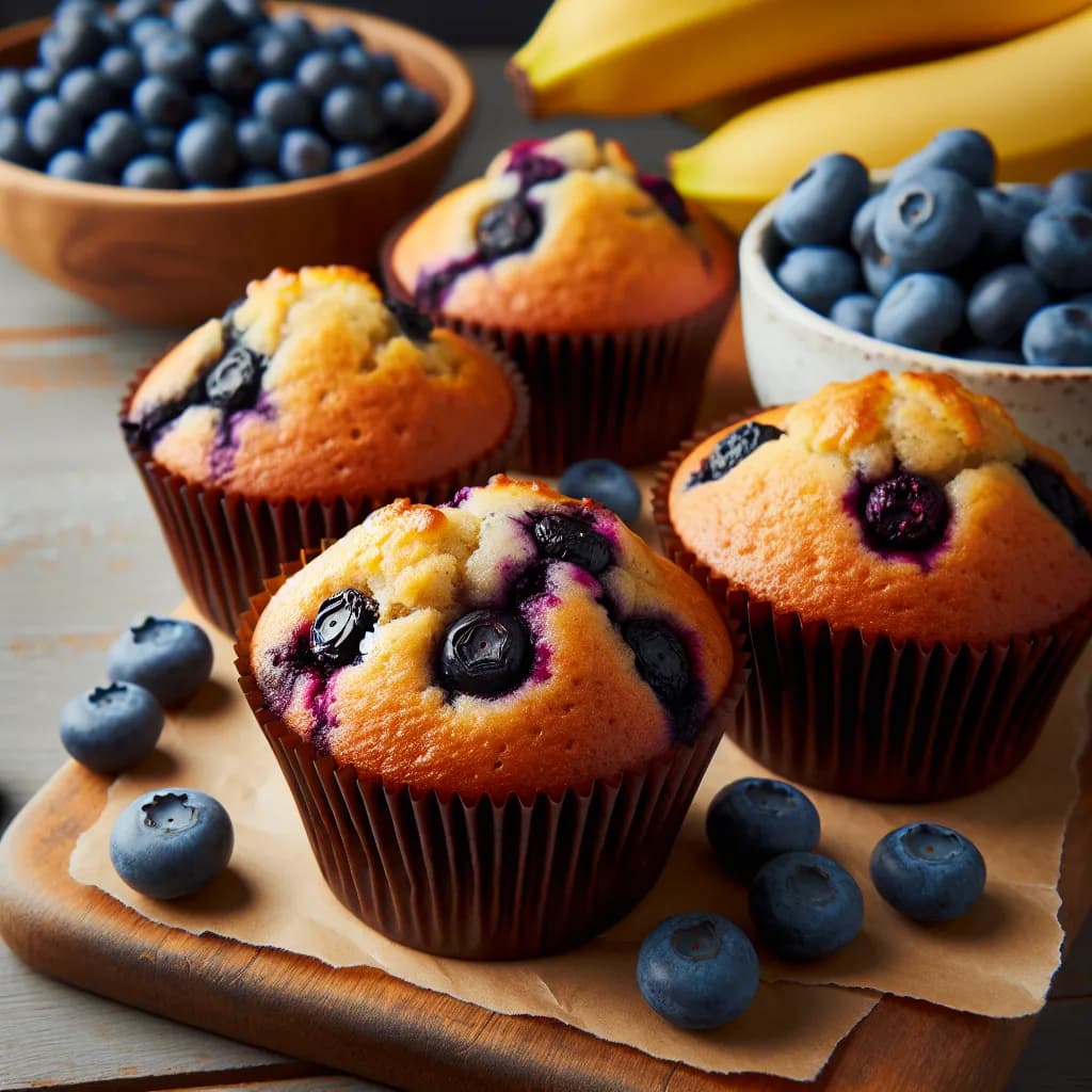 Blueberry Banana Muffins