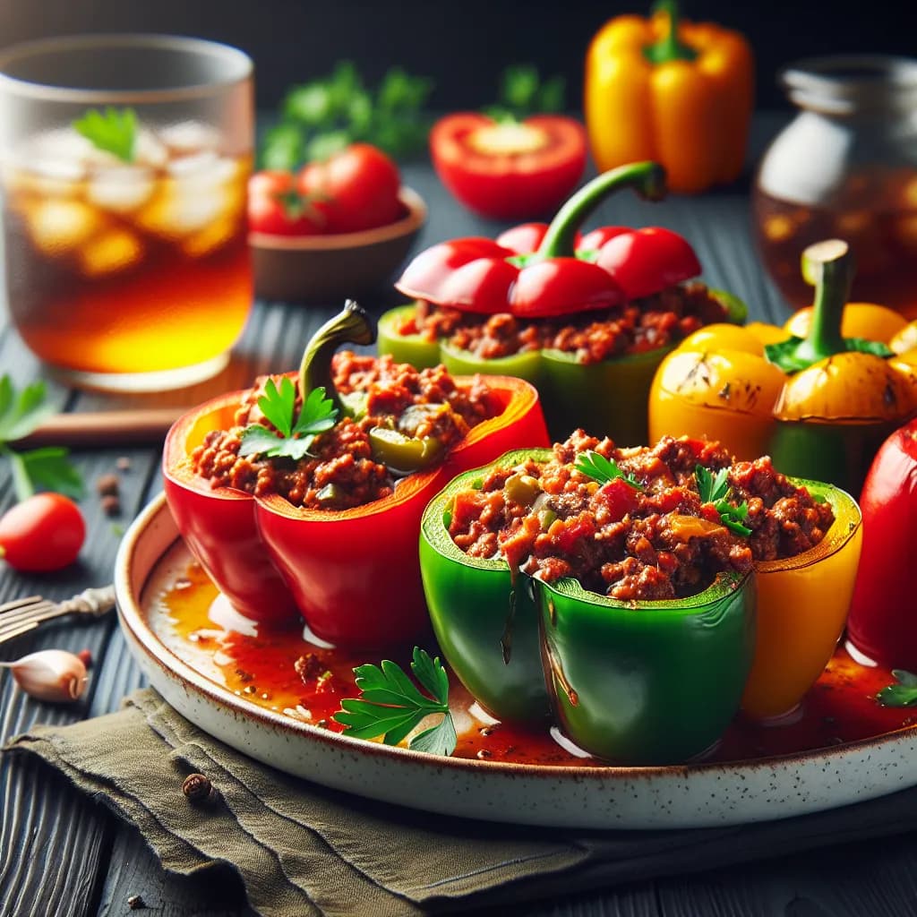 Bolognese Stuffed Bell Peppers