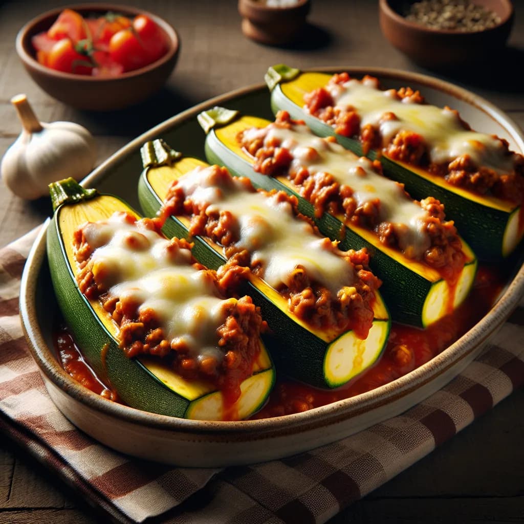 Bolognese Zucchini Boats
