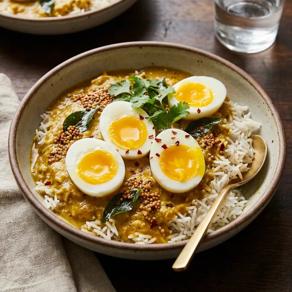 Bombay Coconut Egg Curry Rice Bowl
