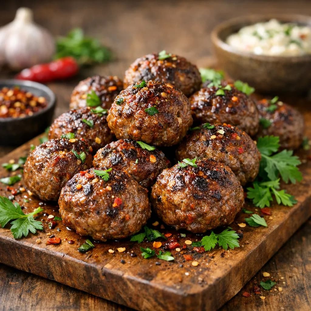 Boulettes de bœuf épicées pour burger