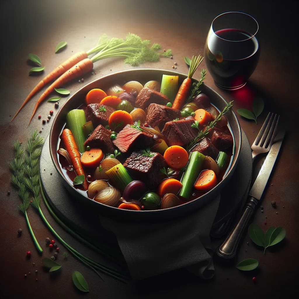 Brasato di Manzo mit Rotwein