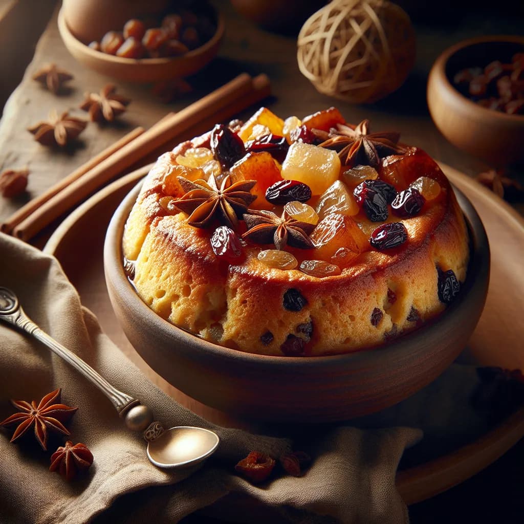 Bread Pudding with Dry Fruits