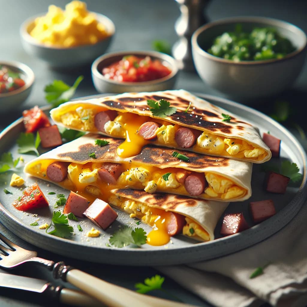 Breakfast Quesadilla with Salsa