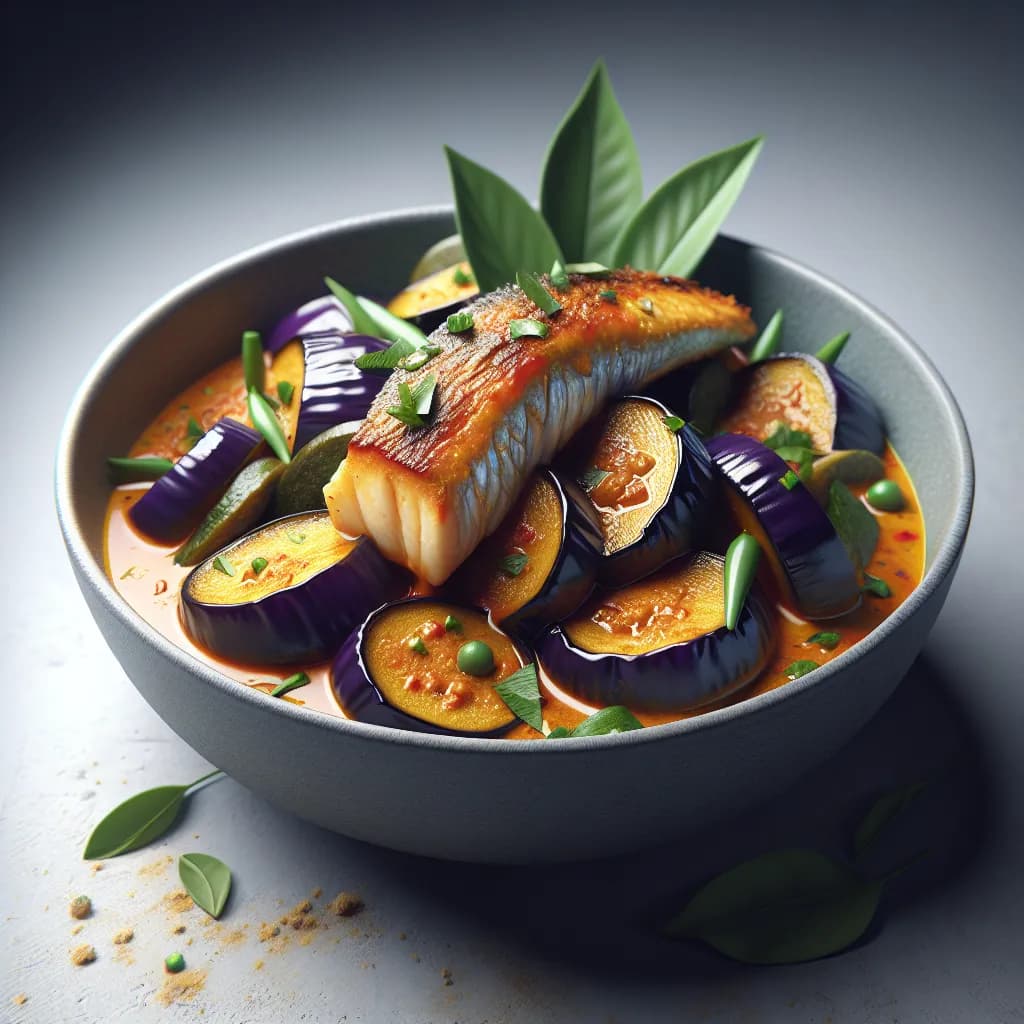 Brinjal and Dry Fish Curry