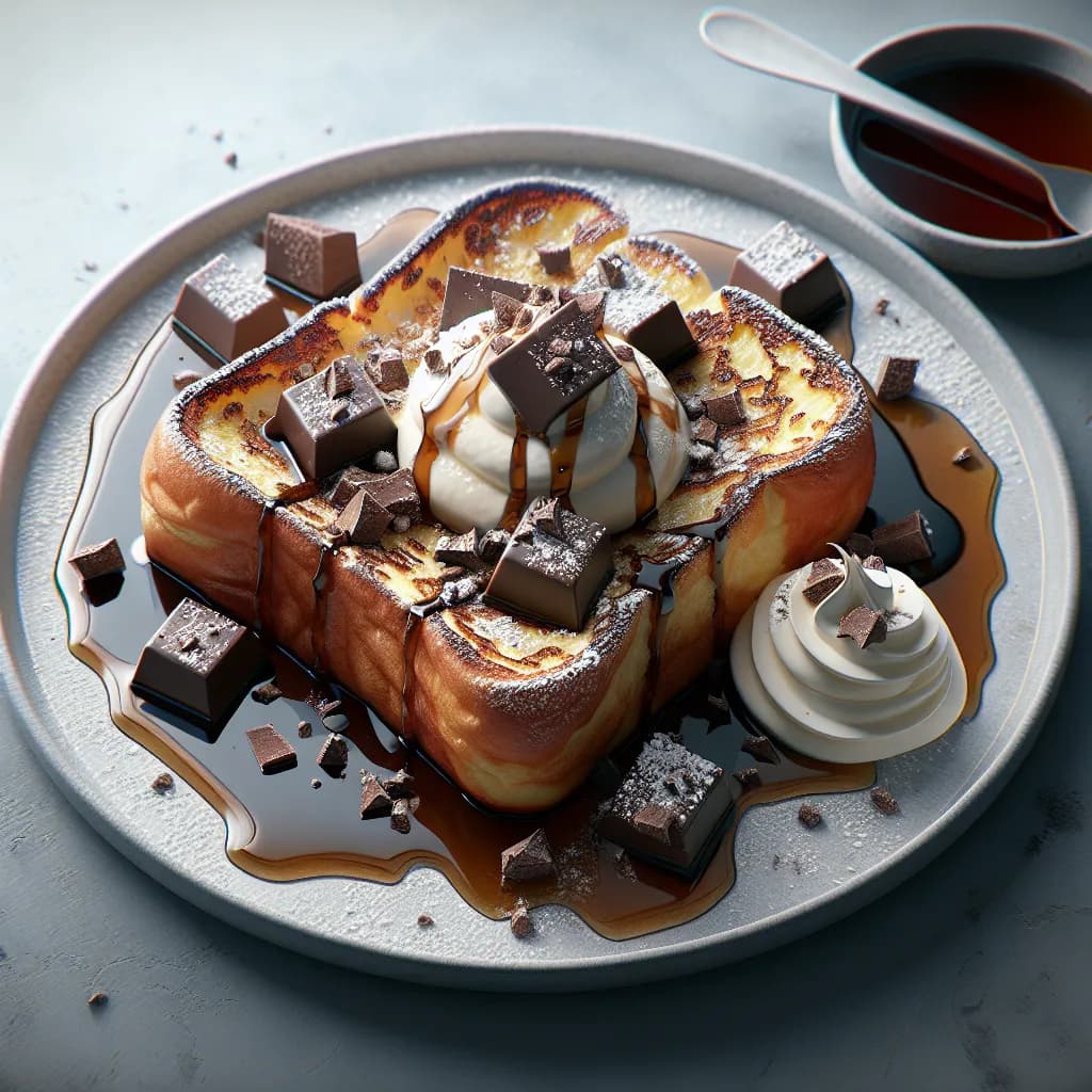 Brioche French Toast with Mascarpone and Dark Chocolate