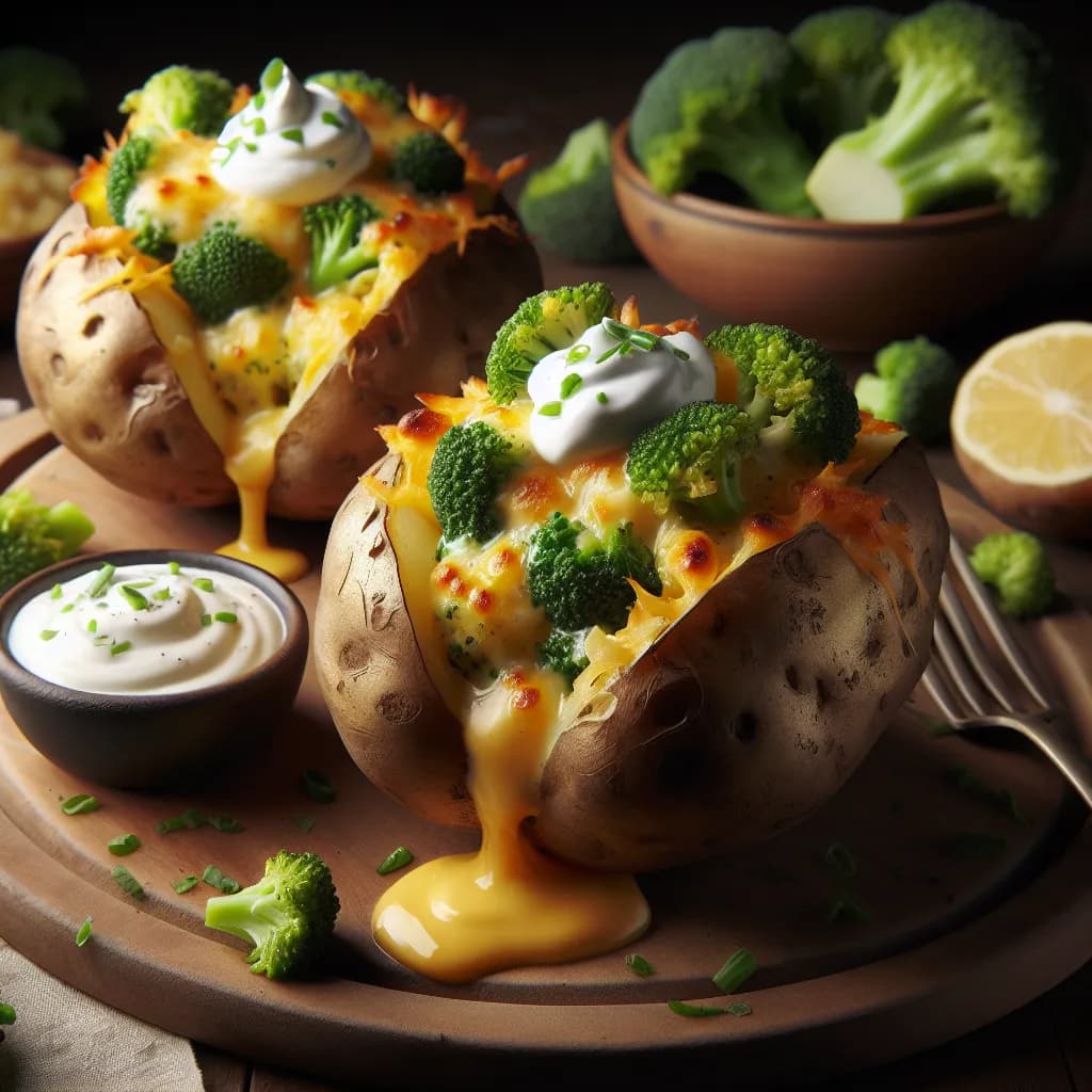 Broccoli Cheese Stuffed Potatoes