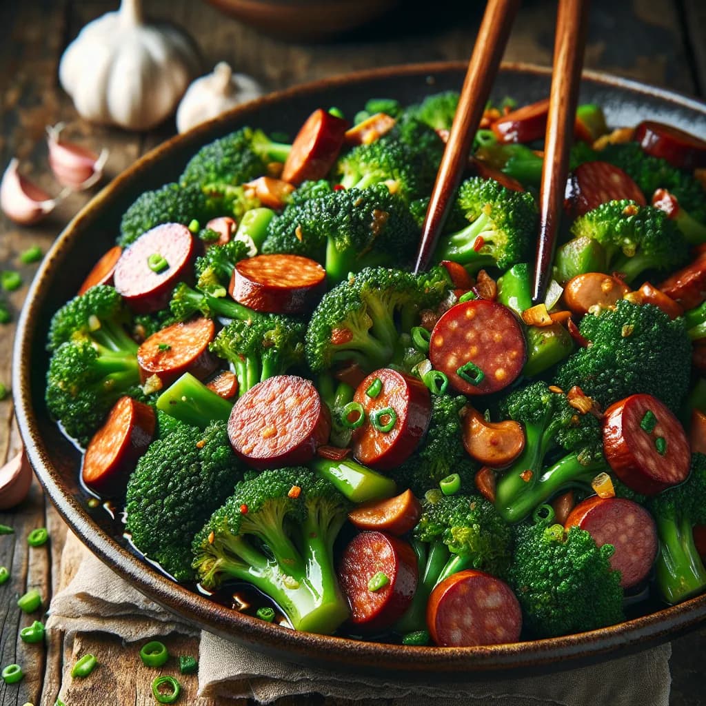 Broccoli and Sausage Stir-Fry
