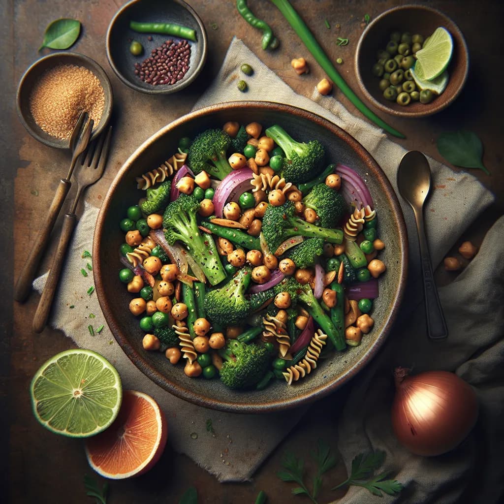 Brokkoli-Kichererbsen-Pfanne