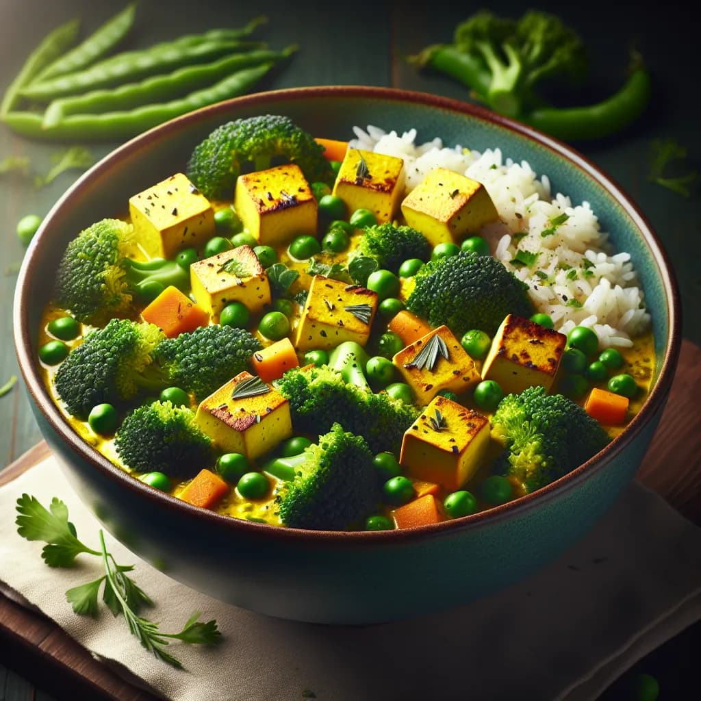 Brokkoli-Tofu-Curry